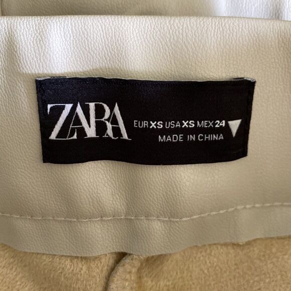 Zara Extra Small Tailored Pant Soft Suede-Like Lining Zipper/button/clasp - Picture 6 of 8